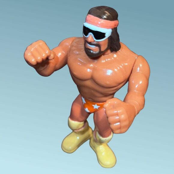 Vintage 1990 WWF Hasbro Titan Sports Macho Man Randy Savage Action Figure B1 - Picture 1 of 4